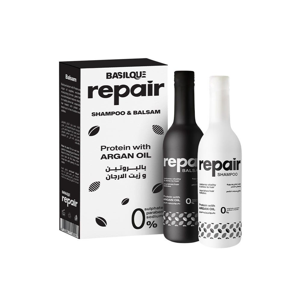 Basilque Repair Zero sulfate shampoo and balsam,  (500 ml)